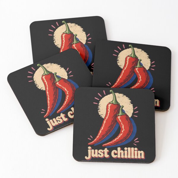 Item preview, Just Chillin - Funny Retro Chili Pepper Pun designed and sold by FocusedPatterns.