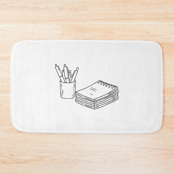 Item preview, Blank notebooks piled next to a pen filled cup designed and sold by rasagamastore.