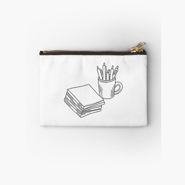 Item preview, A cup full of pens standing next to a stack of empty notebooks designed and sold by rasagamastore.