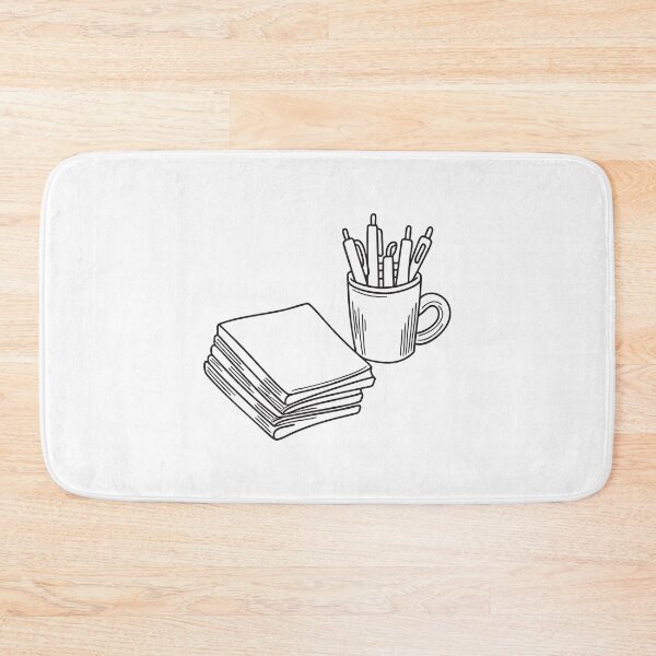 Item preview, A cup full of pens standing next to a stack of empty notebooks designed and sold by rasagamastore.