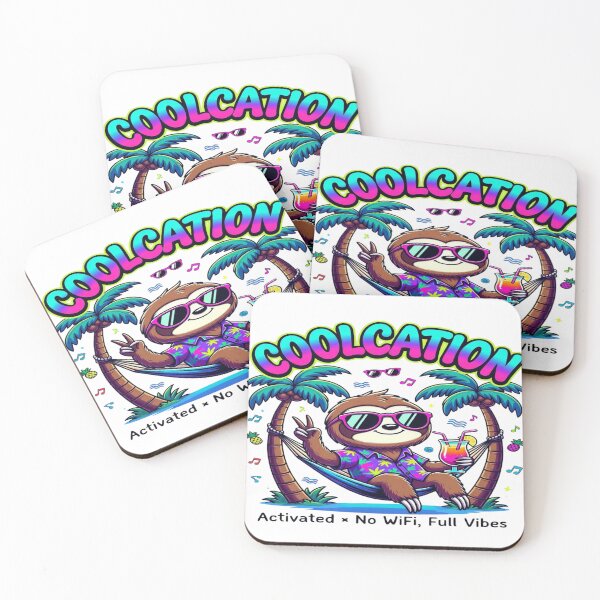Item preview, Coolcation Activated – No WiFi, Full Vibes T-Shirt | Funny Sloth Tropical Vacation Graphic | Cute Beach Summer Travel Shirt designed and sold by Sushikidsntoddlers.