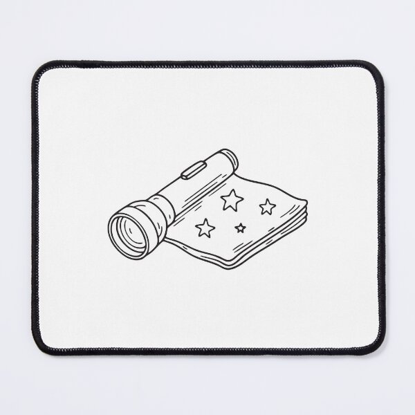 Item preview, A folded star chart placed on a blanket beside a flashlight designed and sold by rasagamastore.