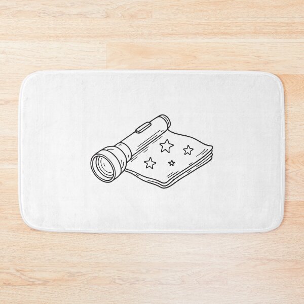 Item preview, A folded star chart placed on a blanket beside a flashlight designed and sold by rasagamastore.