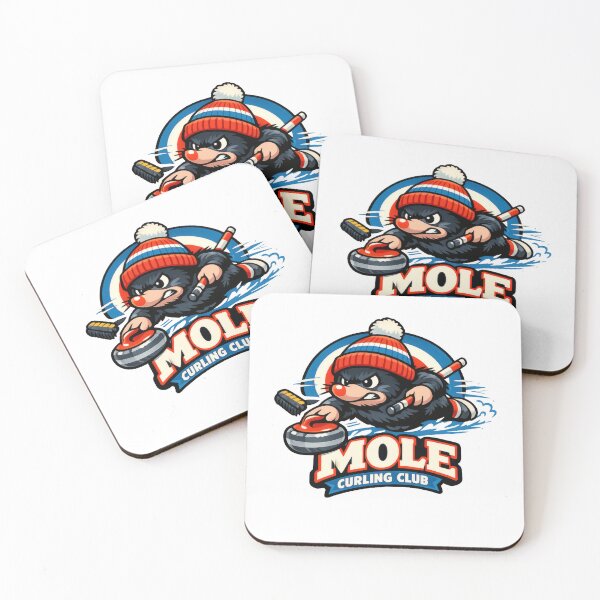 Item preview, Mole Curling Club Retro Sports Mascot designed and sold by TheRealTaria.