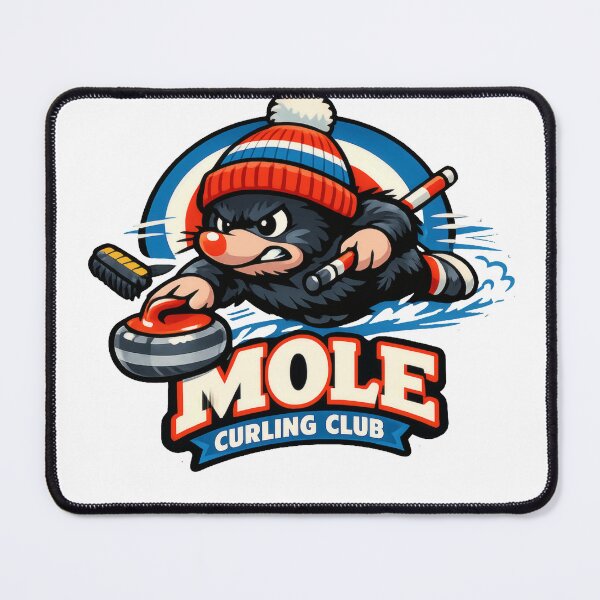 Item preview, Mole Curling Club Retro Sports Mascot designed and sold by TheRealTaria.