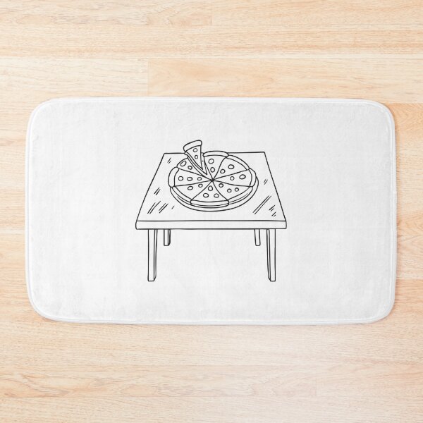 Item preview, A pizza loaded table topped with matching slices designed and sold by rasagamastore.