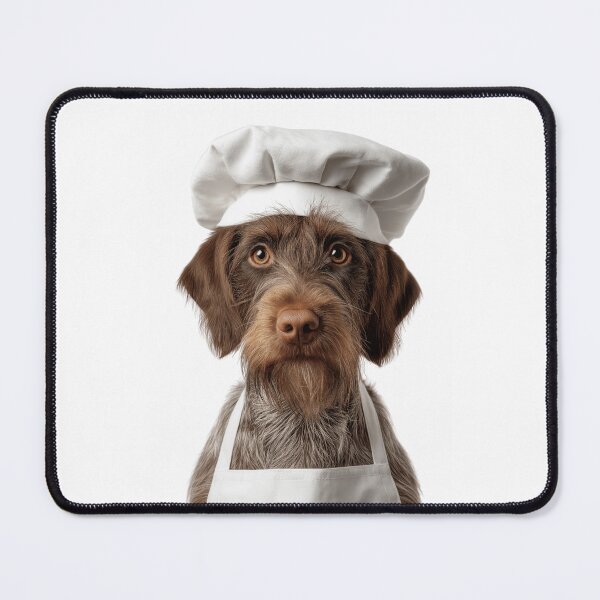 Item preview, Funny Wirehaired Pointing Griffon Dog Chef Realistic Animal Cooking Humor Art designed and sold by LazyOwlStore.