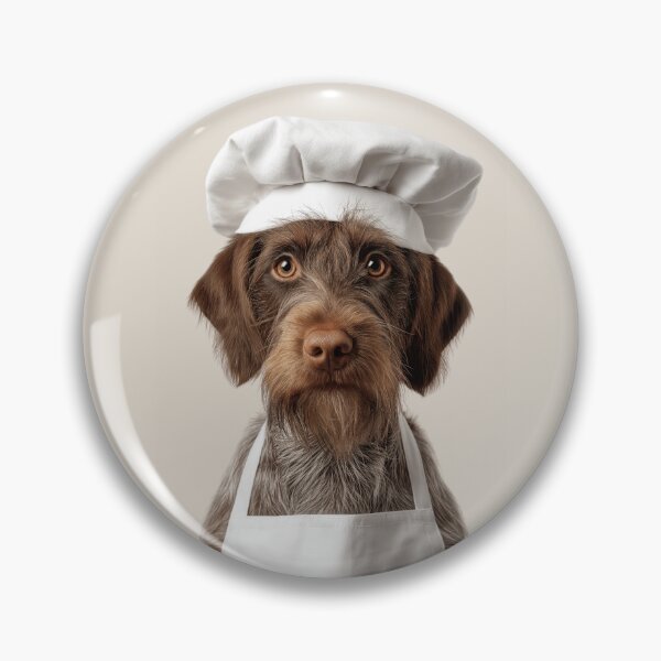Item preview, Funny Wirehaired Pointing Griffon Dog Chef Realistic Animal Cooking Humor Art designed and sold by LazyOwlStore.
