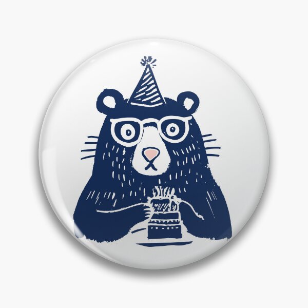 Item preview, Birthday Bear with Party Hat Print designed and sold by daldadesign.
