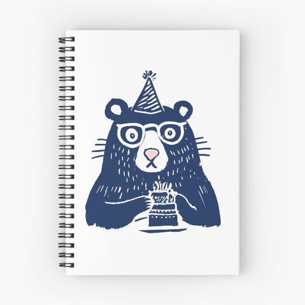 Item preview, Birthday Bear with Party Hat Print designed and sold by daldadesign.