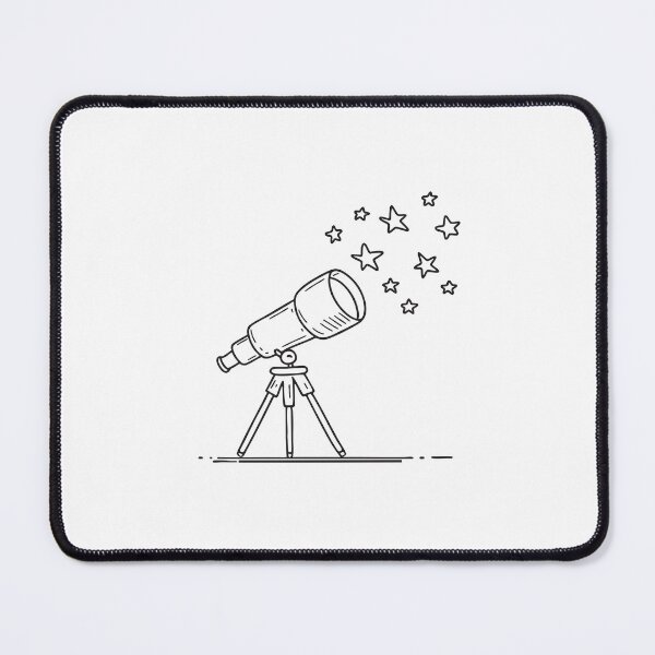 Item preview, A telescope pointing toward stars drawn on the ceiling designed and sold by rasagamastore.