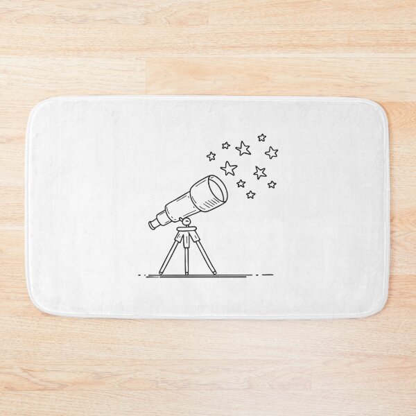 Item preview, A telescope pointing toward stars drawn on the ceiling designed and sold by rasagamastore.