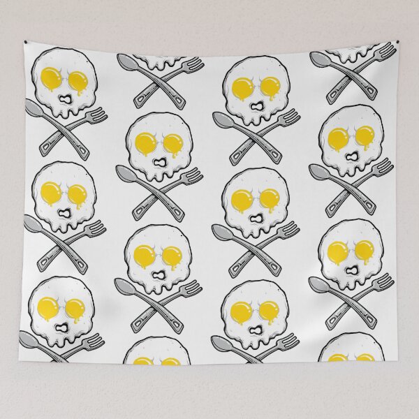 Item preview, Fried Egg Skull Funny Breakfast Design designed and sold by Ginetta0815.
