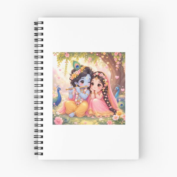 Item preview, Cute Kawaii Radha Krishna Divine Love Aesthetic Sticker designed and sold by Chinnibujji.