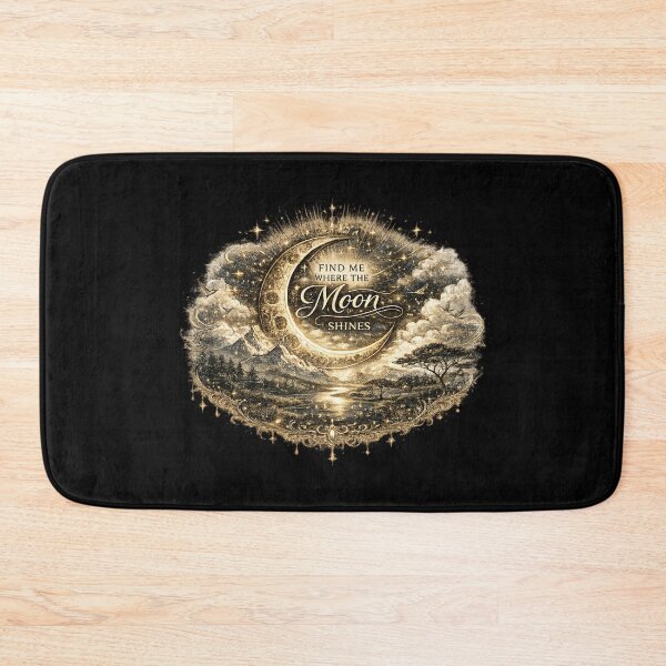 Item preview, Find Me Where the Moon Shines | Celestial Moon Landscape Art designed and sold by 'VARI'.