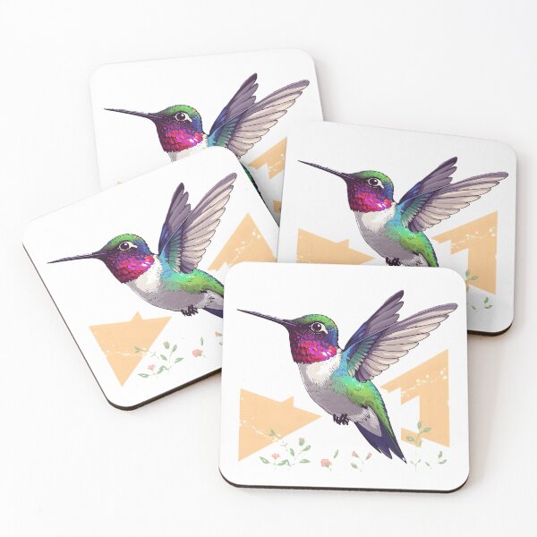 Item preview, Hummingbird Sticker | Colorful Iridescent Hummingbird Illustration | Flying Bird Art | Nature Lover Gift designed and sold by dreamz-world.