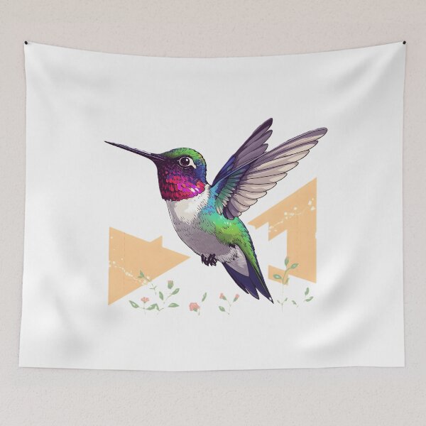 Item preview, Hummingbird Sticker | Colorful Iridescent Hummingbird Illustration | Flying Bird Art | Nature Lover Gift designed and sold by dreamz-world.