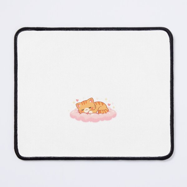 Item preview, Cute Kawaii Sleeping Cat on Pink Cloud Sticker designed and sold by Chinnibujji.