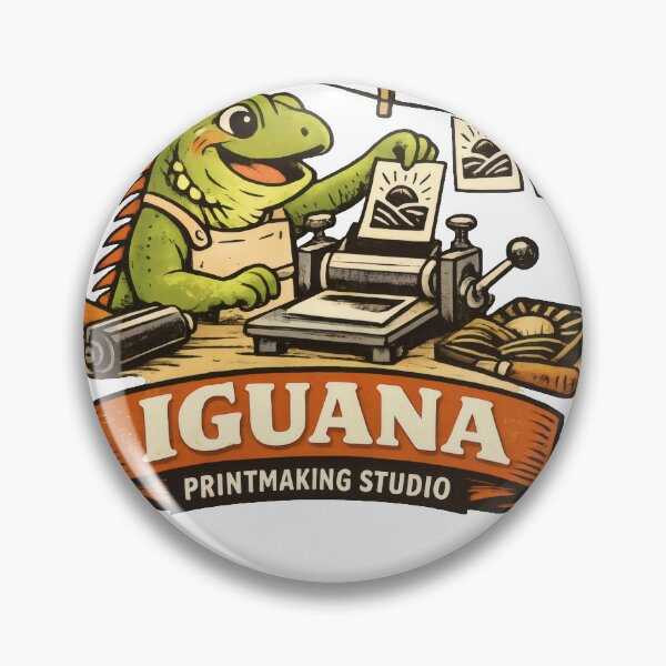 Item preview, Iguana Printmaking Studio Whimsical Studio Mascot designed and sold by TheRealTaria.