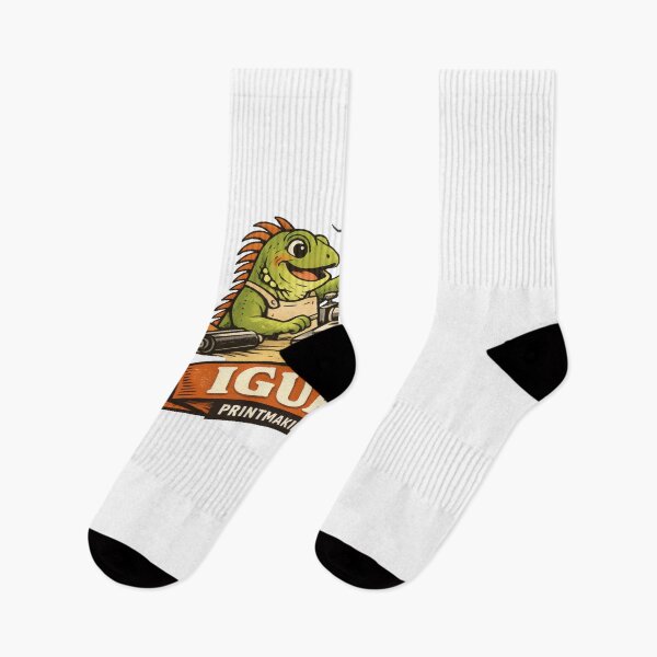Item preview, Iguana Printmaking Studio Whimsical Studio Mascot designed and sold by TheRealTaria.