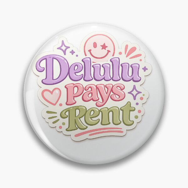 Item preview, Delulu Pays Rent Pastel Aesthetic Sticker designed and sold by AuudiVasustudio.