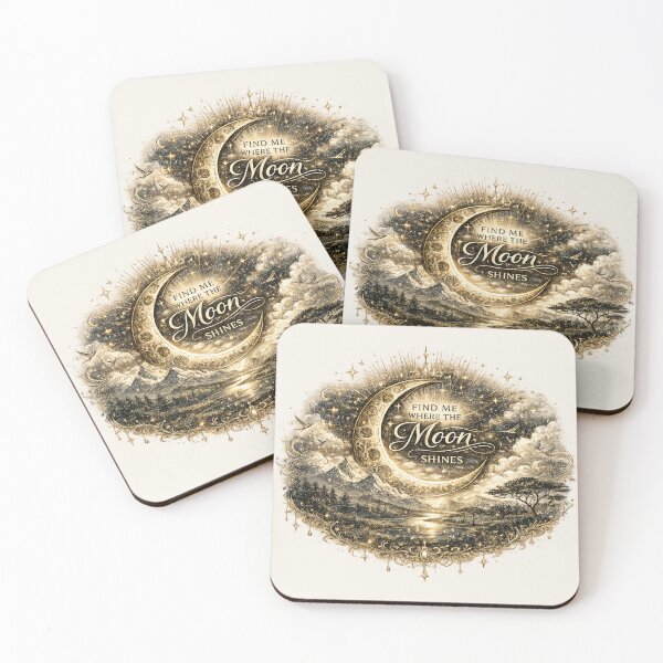 Item preview, Find Me Where the Moon Shines | Celestial Moon Landscape  designed and sold by 'VARI'.
