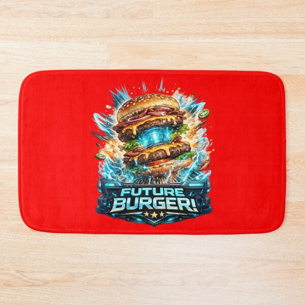 Item preview, Future Burger: Cyberpunk Tech Neon Blue Sci-Fi Design designed and sold by irfanshikh.