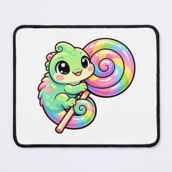 Item preview, Cute Chameleon Lollipop - Kawaii Rainbow Candy Animal Sticker designed and sold by AuraArtistica.