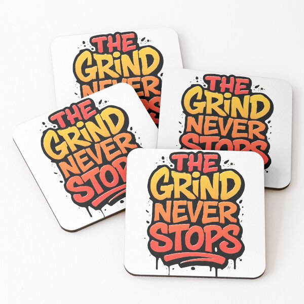 Item preview, The Grind Never Stops – Urban Graffiti Motivation Typography T-Shirt Design designed and sold by KAM-KAM-STORE.