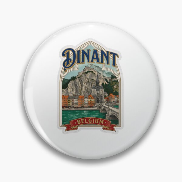 Item preview, Dinant Belgium Riverside Travel Sticker designed and sold by Imaginarium of Chaos falcon88 .
