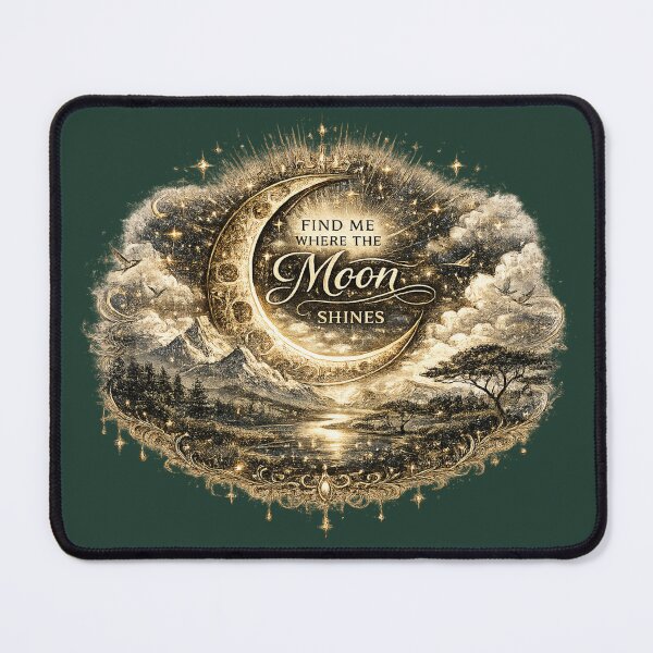 Item preview, Find Me Where the Moon Shines | Celestial Moon Landscape designed and sold by 'VARI'.