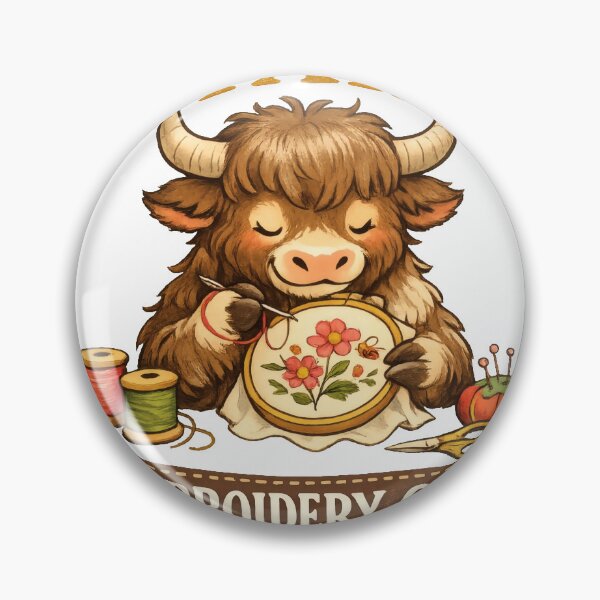 Item preview, Yak Embroidery Club Whimsical Studio Mascot designed and sold by TheRealTaria.