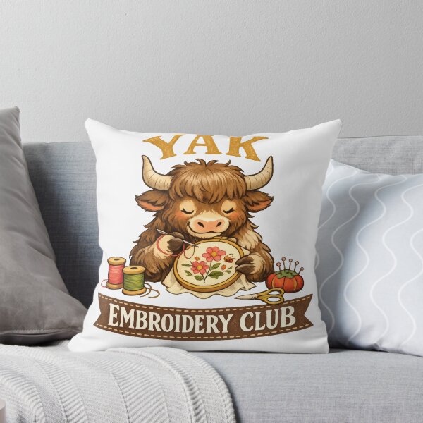 Item preview, Yak Embroidery Club Whimsical Studio Mascot designed and sold by TheRealTaria.