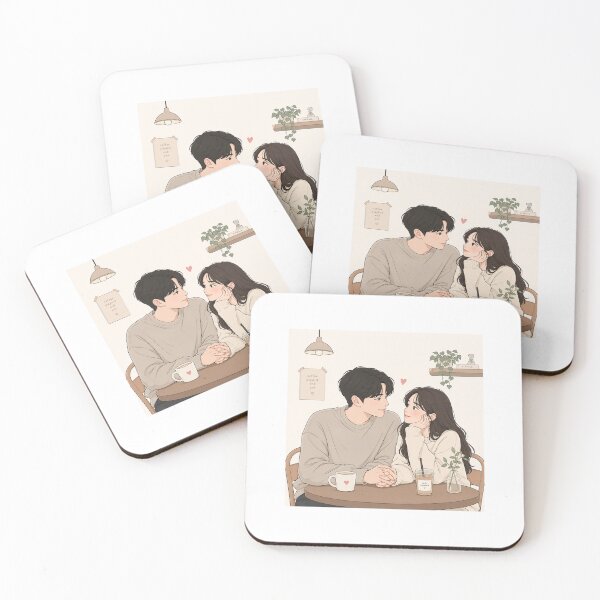 Item preview, Cute koran couples cafe matching hoodies  designed and sold by Chinnibujji.