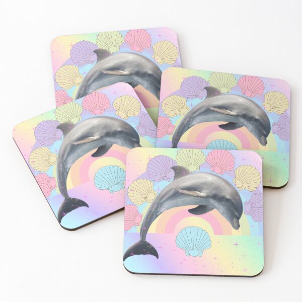 Item preview, Dolphin Rainbow Sparkle Seashell designed and sold by GeoGoose.
