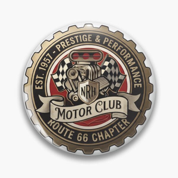 Item preview, NRH Motor Club Route 66 Vintage Car Logo designed and sold by Normandy Road Heritage.