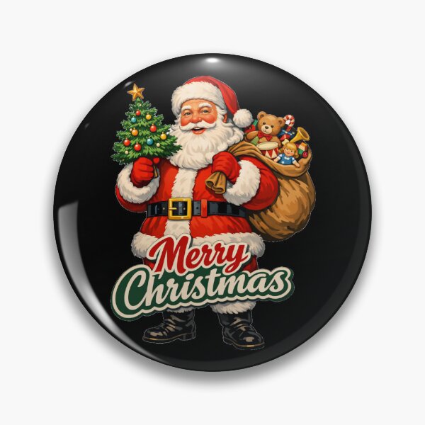 Artikelvorschau, Retro Vintage Frohe Weihnachten Weihnachtsmann entworfen und verkauft von DeliaDesignsCo.