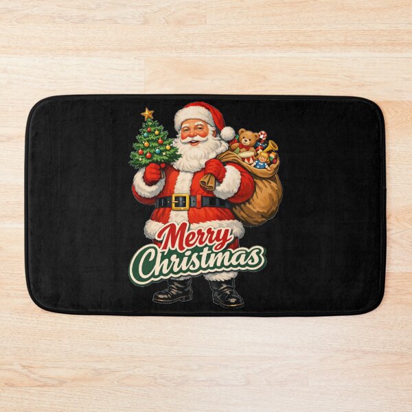 Item preview, Retro Vintage Merry Christmas Santa Claus  designed and sold by DeliaDesignsCo.