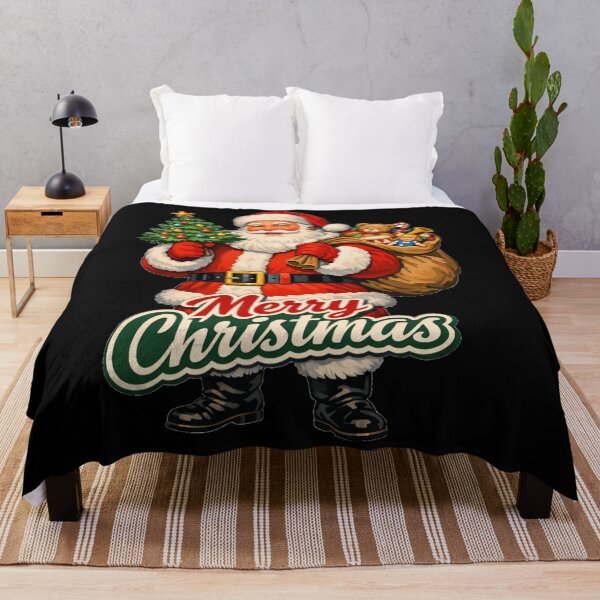 Item preview, Retro Vintage Merry Christmas Santa Claus designed and sold by DeliaDesignsCo.