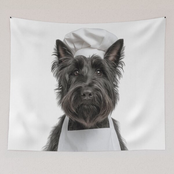 Item preview, Funny Scottish Terrier Dog Chef Realistic Animal Cooking Humor Art designed and sold by LazyOwlStore.