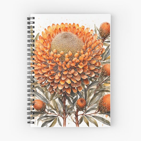 Item preview, Banksia Flower Watercolor Painting designed and sold by RawNaturePrints.