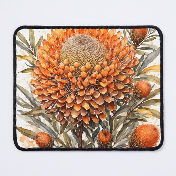 Item preview, Banksia Flower Watercolor Painting designed and sold by RawNaturePrints.