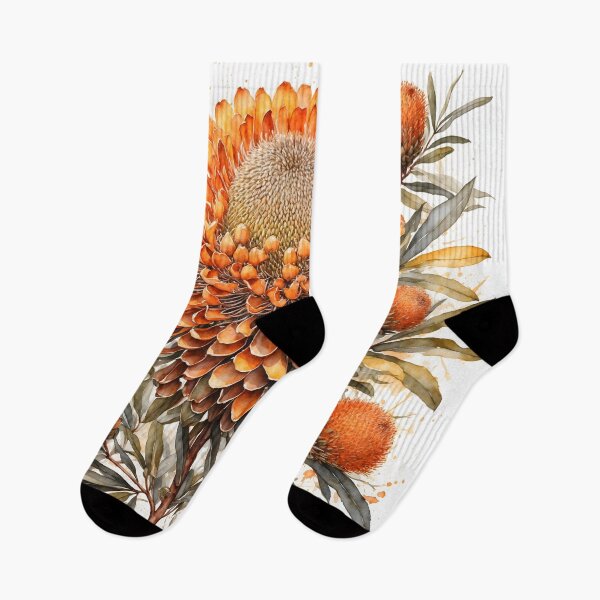 Item preview, Banksia Flower Watercolor Painting designed and sold by RawNaturePrints.