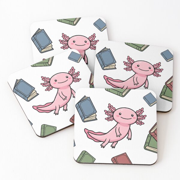 Item preview, Cute Axolotl Swimming in a Sea of Books Illustration designed and sold by pattman.