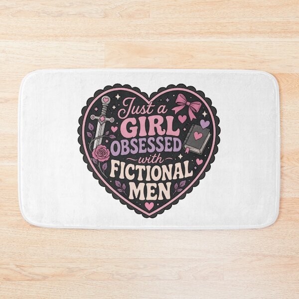 Item preview, Just a girl obsessed with fictional men - bookish designed and sold by Chaotically Cutee.