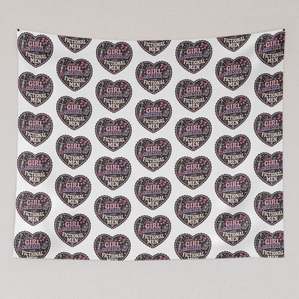 Item preview, Just a girl obsessed with fictional men - bookish designed and sold by Dollydollys.