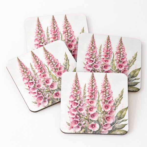 Item preview, Foxglove Digitalis Watercolor Painting designed and sold by RawNaturePrints.