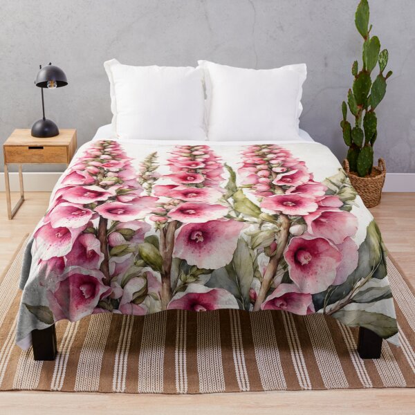 Item preview, Foxglove Digitalis Watercolor Painting designed and sold by RawNaturePrints.