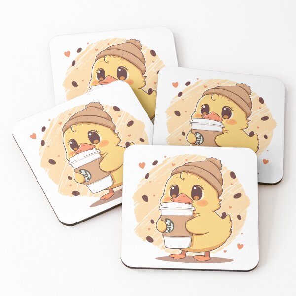 Item preview, Cute Coffee Duck Sticker | Kawaii Duck with Latte | Cozy Winter Duck Illustration designed and sold by dreamz-world.