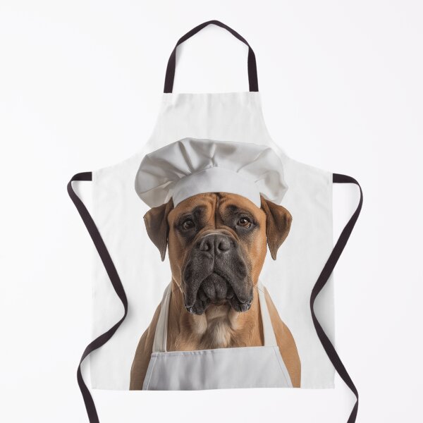 Item preview, Funny Bullmastiff Dog Chef Realistic Animal Cooking Humor Art designed and sold by LazyOwlStore.